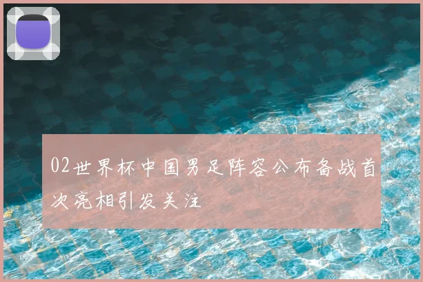 02世界杯中国男足阵容公布备战首次亮相引发关注