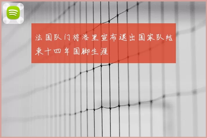 法国队门将洛里宣布退出国家队结束十四年国脚生涯
