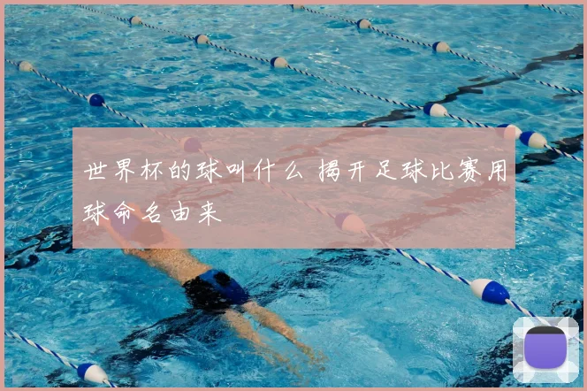 世界杯的球叫什么 揭开足球比赛用球命名由来